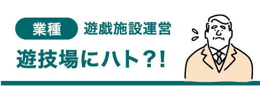 業種 遊戯施設運営 遊技場にハト？！